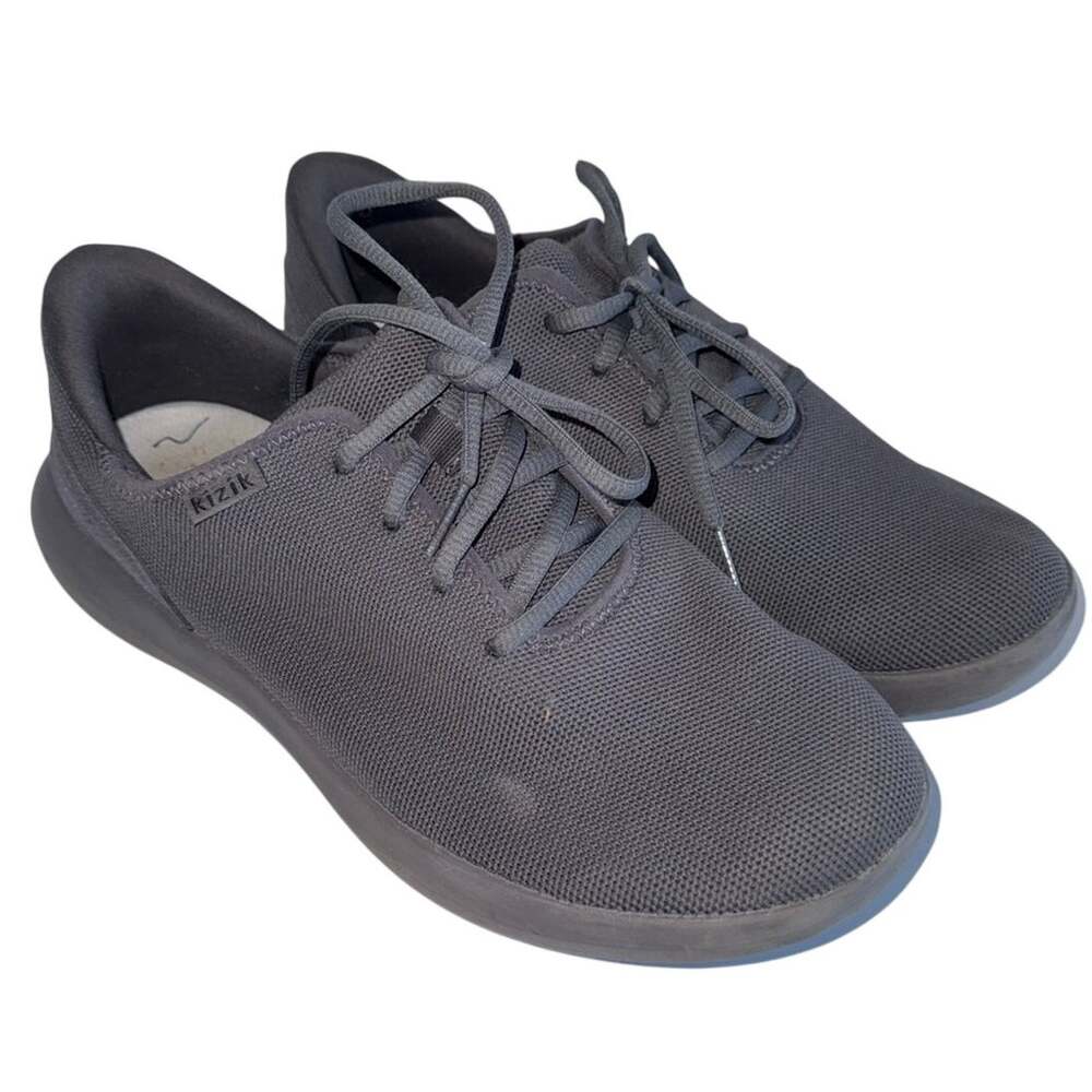 KIZIK Madrid Eco Knit Casual slip-on sneakers in graphite gray 8.5